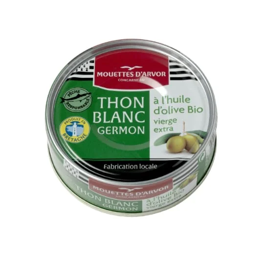 Thon Blanc sauvage germon à l'huile d'olive vierge extra Bio
