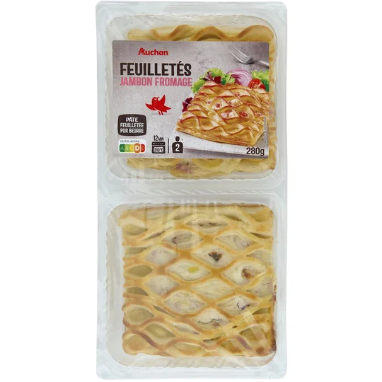 Feuilleté au jambon et à l'emmental