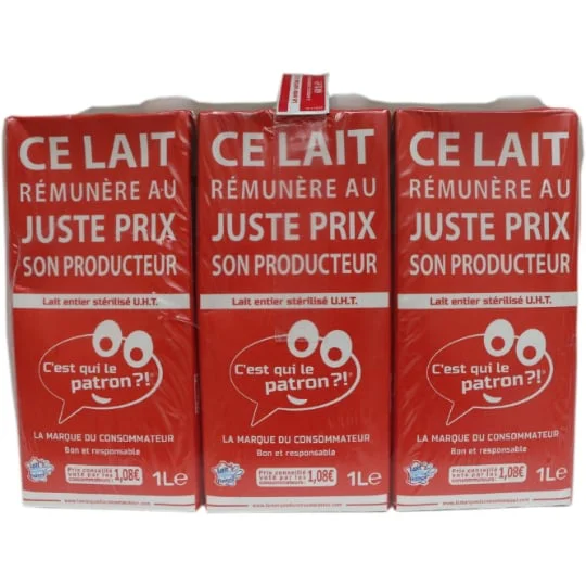 Lait Entier Stérilisé UHT