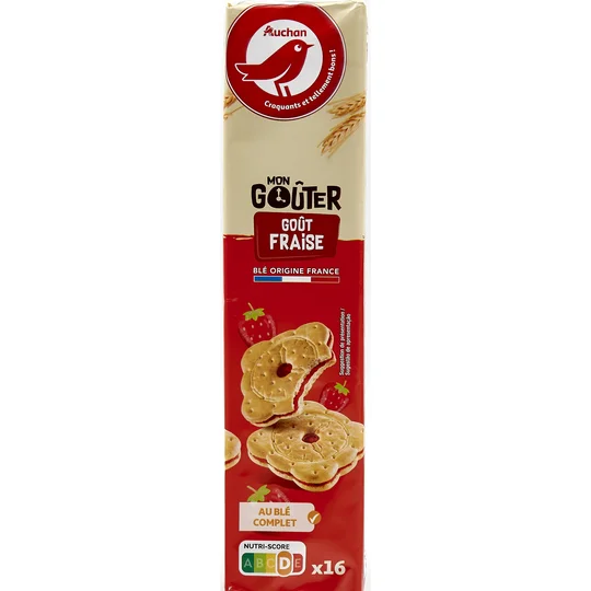 Mon goûter biscuits fourrés saveur fraise