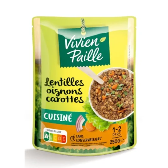 Légumes cuisinés lentilles oignons carottes