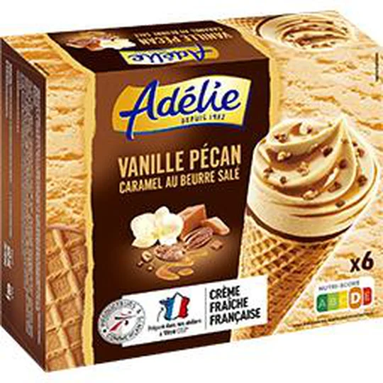 Glace vanille pécan caramel au beurre salé