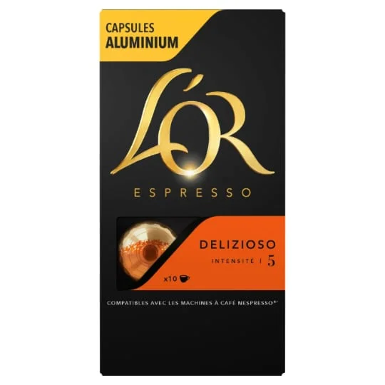 Café capsules Compatibles Nespresso delizioso intensité 5