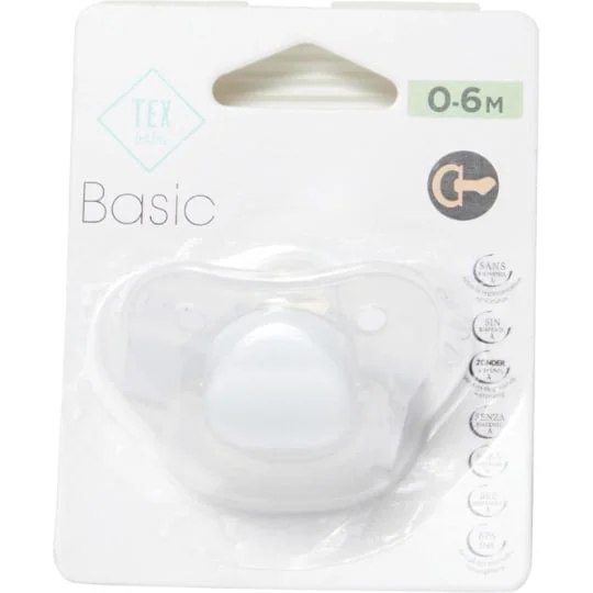 Sucette bébé blanc 0-6 mois