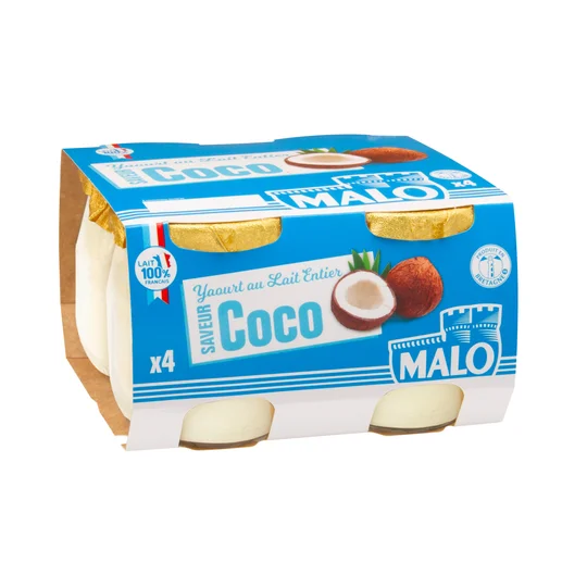 Yaourts au lait entier Noix de coco