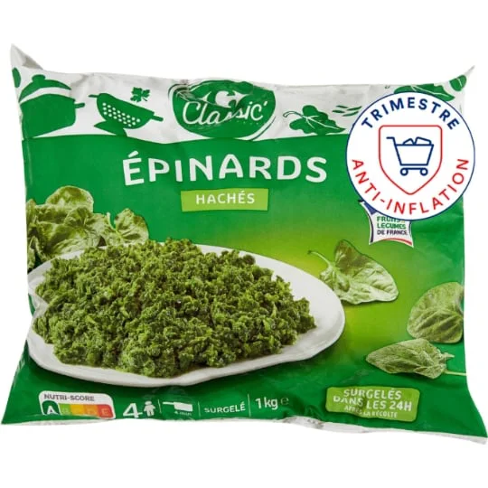 Epinards hachés