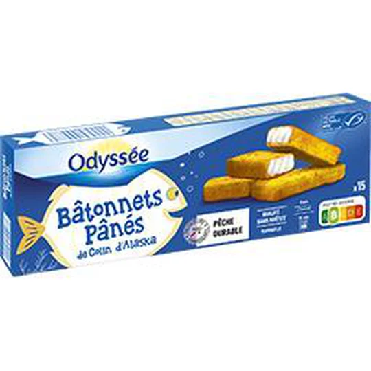 Bâtonnets panés de colin d'Alaska