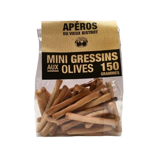 Gressins aux olives mini