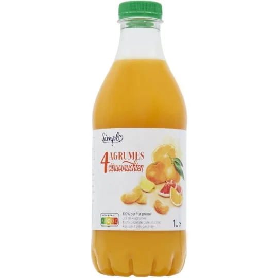 Jus de fruits 4 agrumes