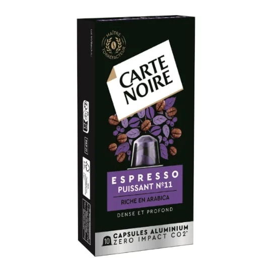 Café capsules Compatibles Nespresso Espresso Puissant °11