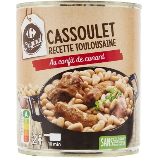 Plat cuisiné cassoulet toulousain