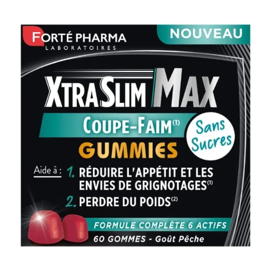 Complément Alimentaire Coupe Faim Xtraslim Max Goût Pêche Sans Sucres
