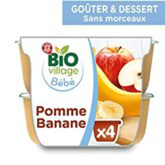 Compote bébé bio Pomme /Banane - 4 mois
