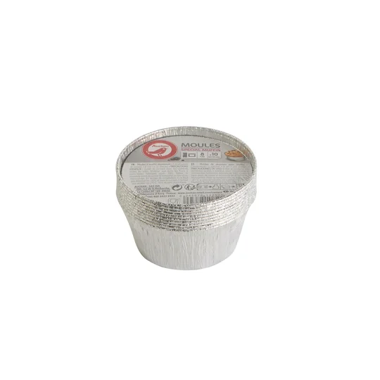 Moules aluminium spécial muffin 8.5cm