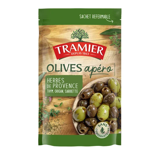 Olives apéro aux herbes de Provence
