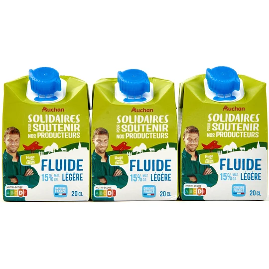 Crème fluide légère 15% MG UHT