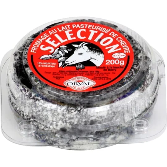 Fromage de Chèvre Au Lait Pasteurisé Cendré