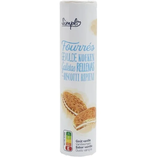 Biscuits fourrés goût vanille SIMPL