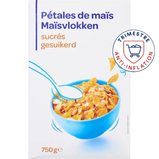 Céréales pétales de maïs sucrés