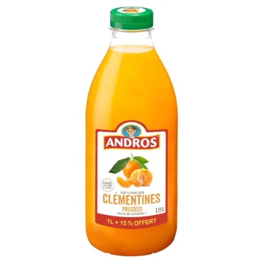 Jus de clémentines 100% pur jus pressé