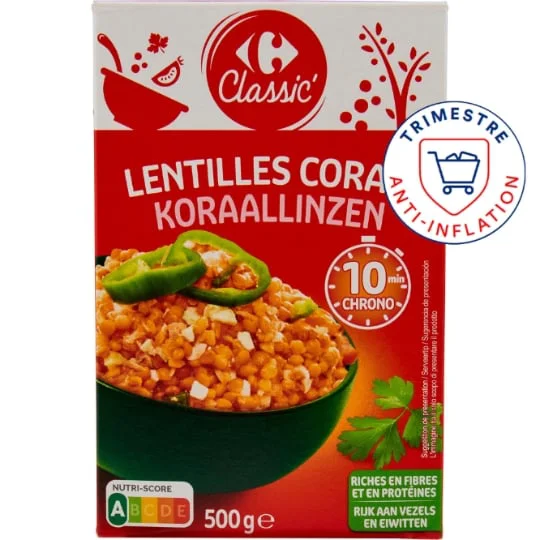 Lentilles corail