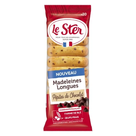 Madeleine longues Pépites de chocolat