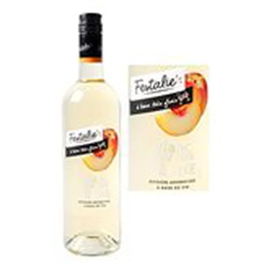 Boisson à base de vin blanc saveur pêche