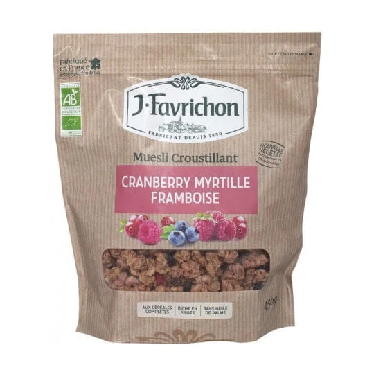 Muesli Croustillant Cranberry Myrtille Framboise