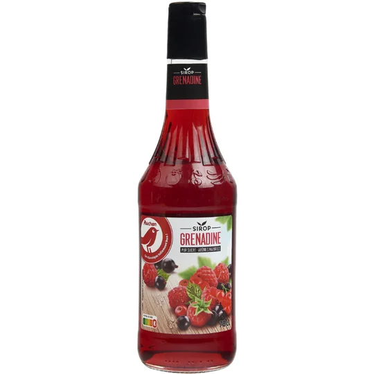 Sirop de grenadine bouteille verre