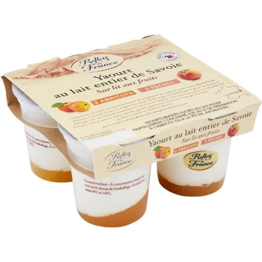 Yaourts abricots pêches