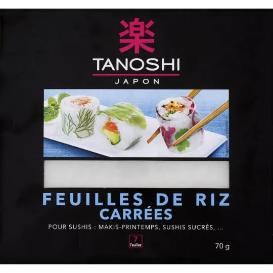 Feuilles de riz carrées