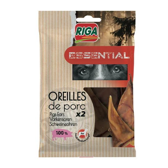 Essential Snack chiens oreilles de porc x2
