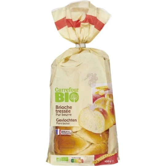 Brioche bio tressée pur beurre