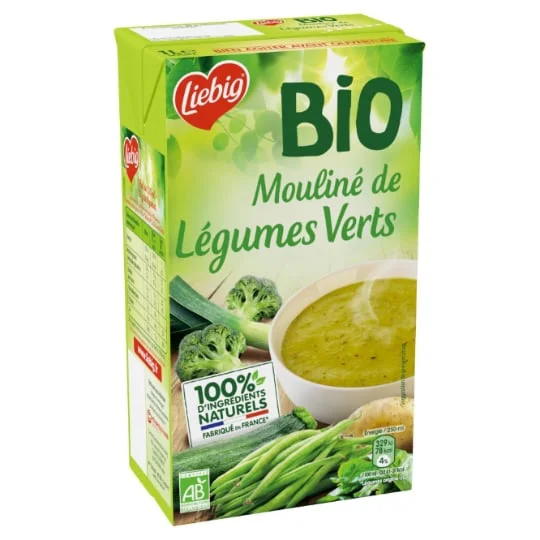 Soupe bio Mouliné de légumes verts