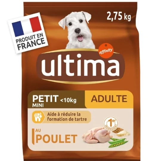 Croquettes au poulet pour chien mini adulte
