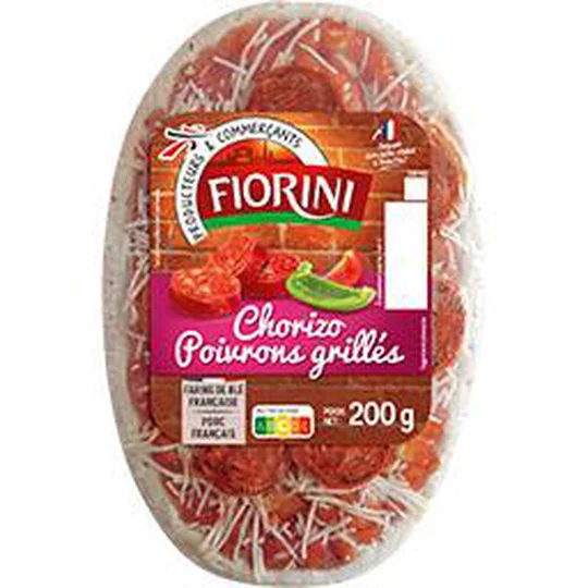 Pizza chorizo poivrons grillés