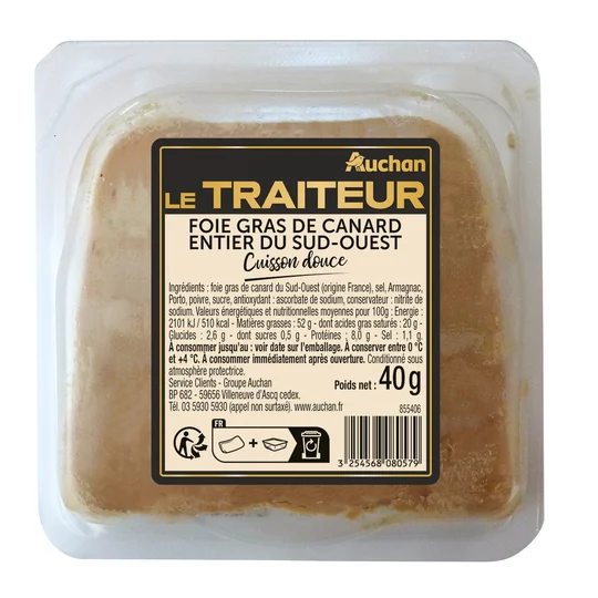 Foie gras entier de canard du Sud-Ouest