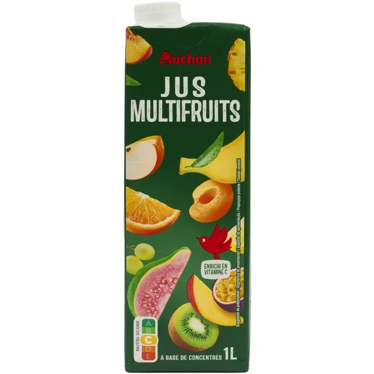 Jus multifruits à base de concentré brique