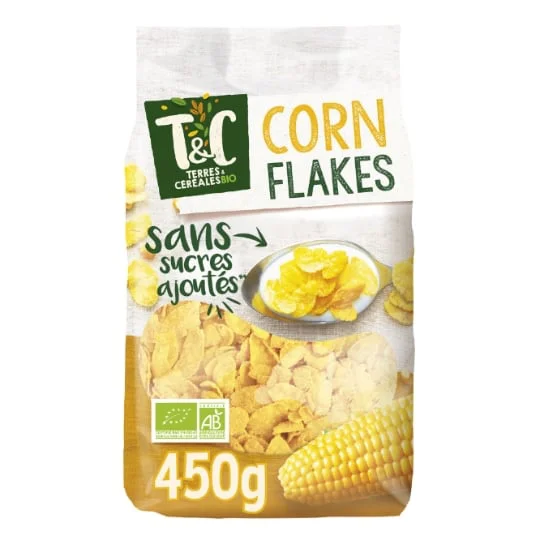 Céréales corn flakes sans sucres ajoutés Bio