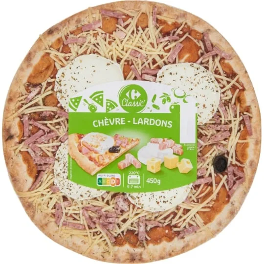 Pizza chèvre lardons