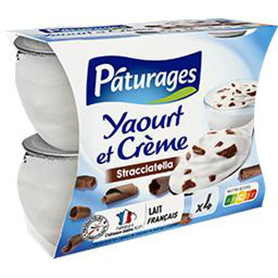 Yaourt et crème Stracciatella