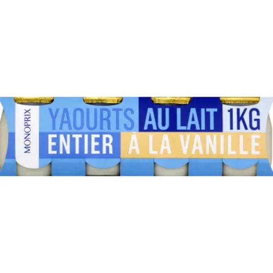 Yaourt au lait entier à la vanille