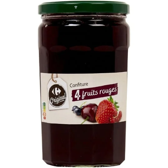 Confiture 4 fruits rouges