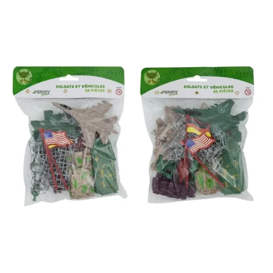 Jouet sachet de soldats 26 pieces - 302515