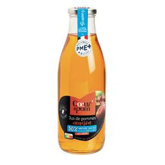 Jus de pomme 30% moins sucré pur jus