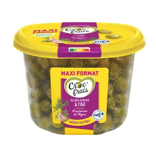 Olives vertes à l'ail romarin et thym CROC FRAIS