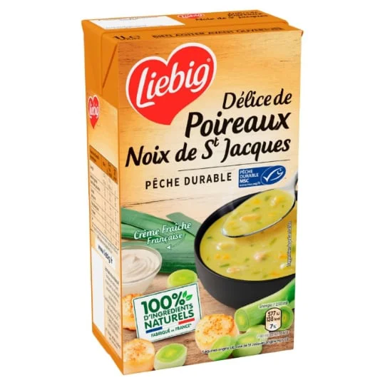 Soupe de poireaux noix de St Jacques