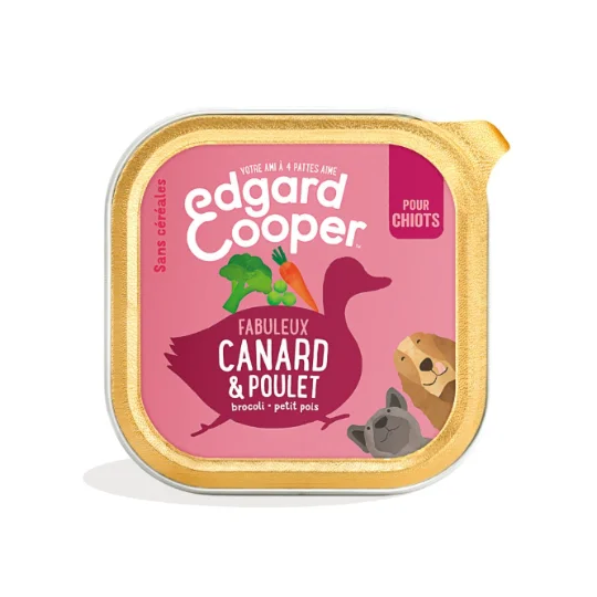 Pâtée pour chien pour chiots/canard et poulet