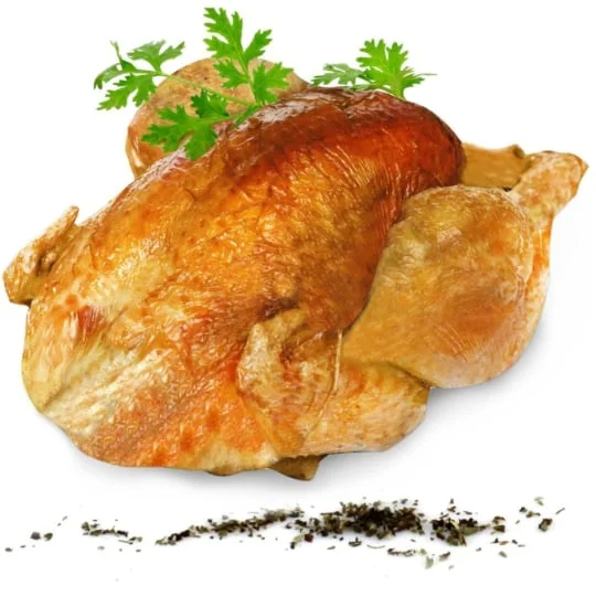 Poulet fermier blanc d'Ardèche rôti