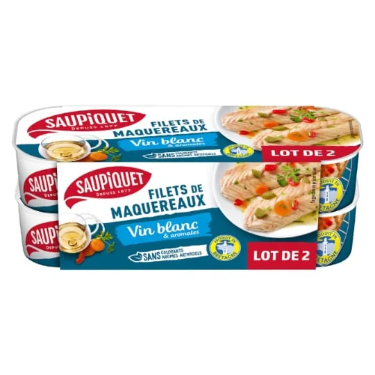 Filet de maquereaux au vin blanc et aux aromates